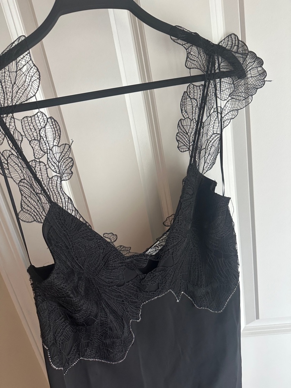 NWOT ZARA AW24 ZW COLLECTION LACE TRIM BRIEF DRESS 8369/515 BLACK LINGERIE DRESS - Picture 14 of 15